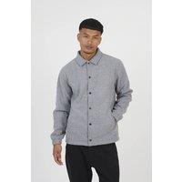 Brave Soul Men's Faux Wool Padded Coach Jacket in Grey | Size: Large