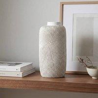 Garden Greatness Blanc Abstract Pattern Vase in Light Stone | Size: 1 Pack