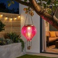 Garden Greatness Fuchsia Hanging Solar Hot Air Balloon | Size: 1 Pack