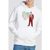 Elvis Presley Elvis Holiday Lights Hoodie, White | Size: 2XL