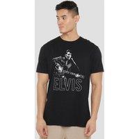Elvis Presley Guitar In Hand T-Shirt, Black | Size: 2XL