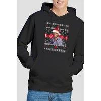 Elvis Presley Elvis Ugly Christmas Sweater Hoodie, Black | Size: 2XL
