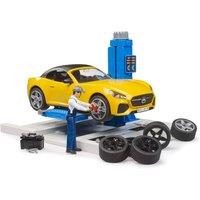 Bruder 1:16 bworld Car Service Centre + Roadster in Yellow | Size: 1 Pack