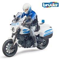 Bruder 1:16 bworld Scrambler Ducati police motorbike & policeman in White | Size: 1 Pack