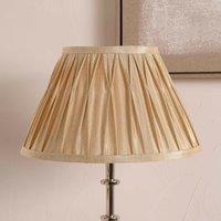 Ruma Champagne Poly Silk Pinch Pleat Lampshade For Table Lamps & Floor Lamps in Gold | Size: 16 inches