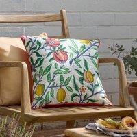 Morris & Co Fruits Outdoor Cushion in Yellow | Size: 45 cm x 45 cm