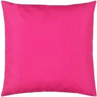 Furn Plain Water & UV Resistant Reversible Outdoor Cushion in Pink | Size: 55 cm x 55 cm