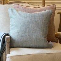 Voyage Maison Jedburgh Textured Woven Square Cushion in Blue | Size: 50 cm x 50 cm