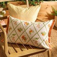 Voyage Maison Peach Trellis Printed Outdoor Cushion | Size: 40 cm x 60 cm
