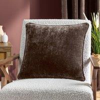 Yard Heavy Chenille Woven Piped Cushion in Brown | Size: 50 cm x 50 cm