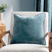 Yard Heavy Chenille Woven Piped Cushion in Blue | Size: 50 cm x 50 cm