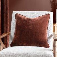 Yard Heavy Chenille Woven Piped Cushion in Burnt Orange | Size: 50 cm x 50 cm
