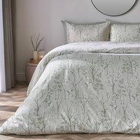 OHS Duvet Cover Set Willow Quilt Reversible Bedding in Pale Green | Size: Double