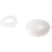 Forgefix Domed Cover Cap White No. 6-8 Bag 25