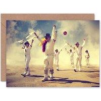 Artery8 Traditional British Morris Dancers Sand Beach Art Card