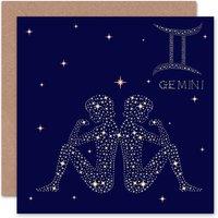 Wee Blue Coo Astrology Gemini Star Sign Zodiac Birthday Greeting Card