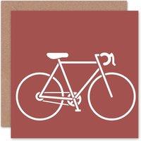 Artery8 Bicycle Silhouette Art Blank Just to Say Card