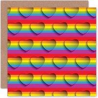 Wee Blue Coo Rainbow Love Hearts Partner Anniversary Valentines Card