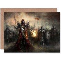 Artery8 Fantasy Army Magic Hammer Art Blank Just to Say Card