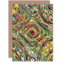 Artery8 Painting Psychedelic Colour Design Greetings Card