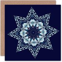 Artery8 Kaleidoscope Snowflake Christmas Card