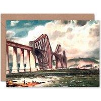 Artery8 Forth Rail Bridge Edinburgh Birthday Card