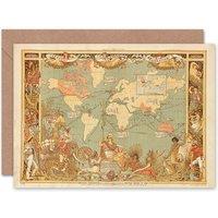 Artery8 British Empire 1886 Imperial Federation Pictorial Map Card