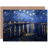 Artery8 Van Gogh Starry Night Rhone River Old Master Painting Card