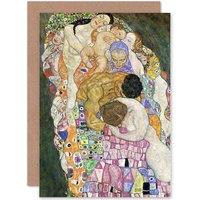 Artery8 Gustav Klimt Death & Life Greetings Card