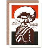 Artery8 Political Mexico Zapata Revolutionary Myr Birthday Card