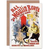 Artery8 Theatre Cultural Moulin Rouge Paris France Windmill Dancing Greetings Card