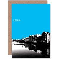 Wee Blue Coo Leith Shore Edinburgh Scottish Scotland Card