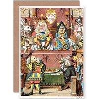 Artery8 Alice Wonderland Knave Hearts Tenniel Book Carrol Greetings Card