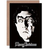 Artery8 Alternative Christmas Xmas Lugosi Mirakle Morgue Funny Greetings Card in Black