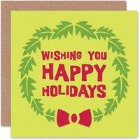 Artery8 Holidays Green Laurel Christmas Card