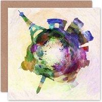 Artery8 Little World City Skyline Paris France Art Card
