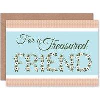 Artery8 Treasured Love Present Friendship Friend Card