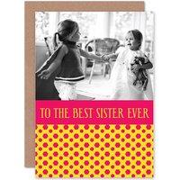 Artery8 Birthday Happy Dr Jones Best Sister Dance Pattern Greetings Card in Pink