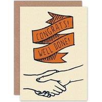 Artery8 Handshake Scroll Passed Test Exam Congratulations Card