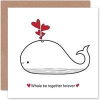 Wee Blue Coo Be Together Forever Whale Anniversary Valentines Card