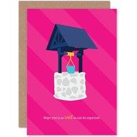 Artery8 Birthday Get Well Wishing Expected Pink Greetings Card
