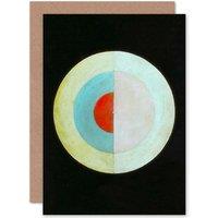 Artery8 Painting Abstract Hilma Af Klint 1915 The Swan No 16 Greetings Card in Black