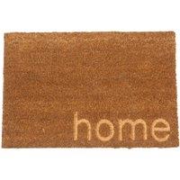 Nicola Spring Coir Door Mat - 60 x 40cm - Embossed Home in Brown | Size: 40 cm x 60 cm