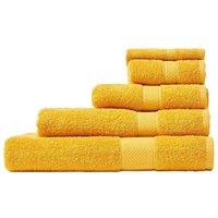 Homescapes 500 GSM Turkish Cotton Towel Soft, Absorbent & Quick-Drying in Gold | Size: Bath Sheet