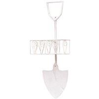 Melody Maison Antique Cream Shovel Style Metal Hanging Planter Pot