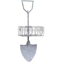 Melody Maison Rustic Shovel Style Metal Hanging Planter Pot in Grey