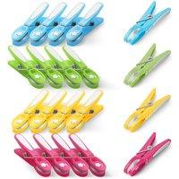 Keplin 20-Pack Laundry Pegs - Washing Line Pegs with Metal Spring