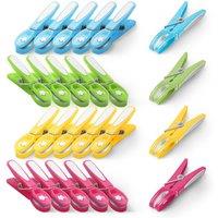 Keplin 24-Pack Laundry Pegs - Washing Line Pegs with Metal Spring