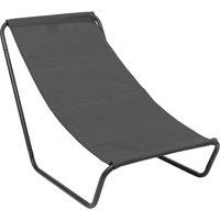 Harbour Housewares Folding Beach Lounger - Matt Black
