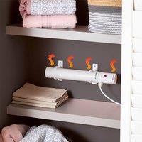 Bergstrom Tube Heater 60W, Low-Cost Thermostat Controlled Drying Heater in White
